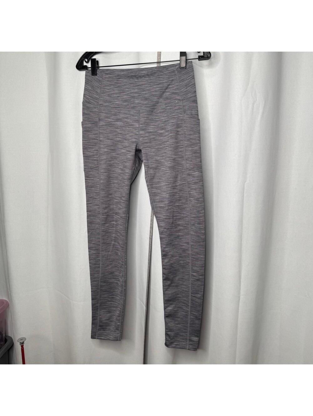 Mondetta Gray Stretch Side Pocket Yoga Athletic Running Womens Leggings Size Sm